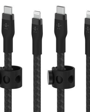 Belkin 2-Pack Fast Charge USB-C to Lightning PRO Flex Cable Bundle